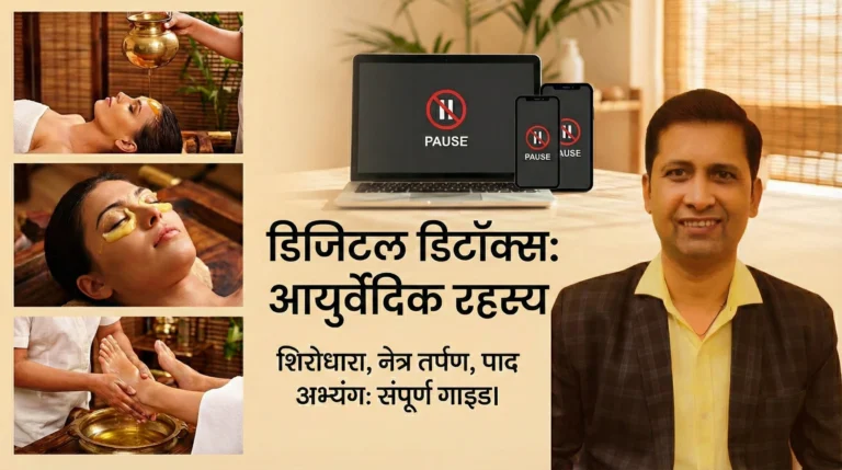 डिजिटल डिटॉक्स के लिए आयुर्वेद: शिरोधारा, नेत्र तर्पण और पाद अभ्यंग से स्क्रीन थकान कम करें